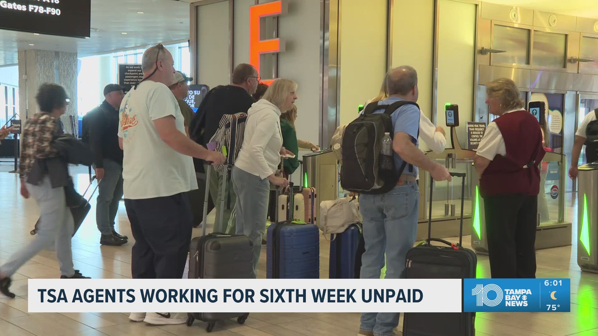 Tampa International-TSA working for sixth week without pay