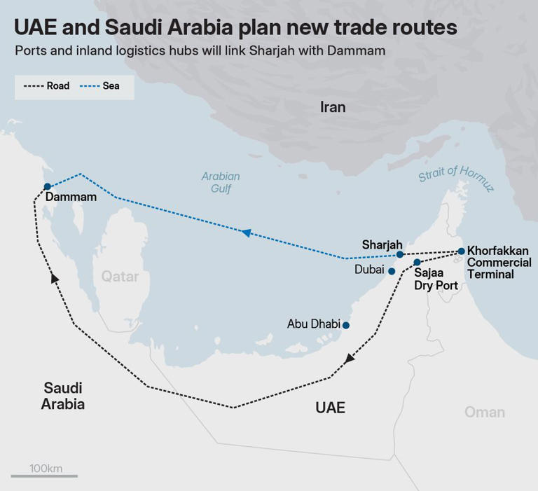 UAE and Saudi Arabia chart new trade routes as Hormuz disruption grows
