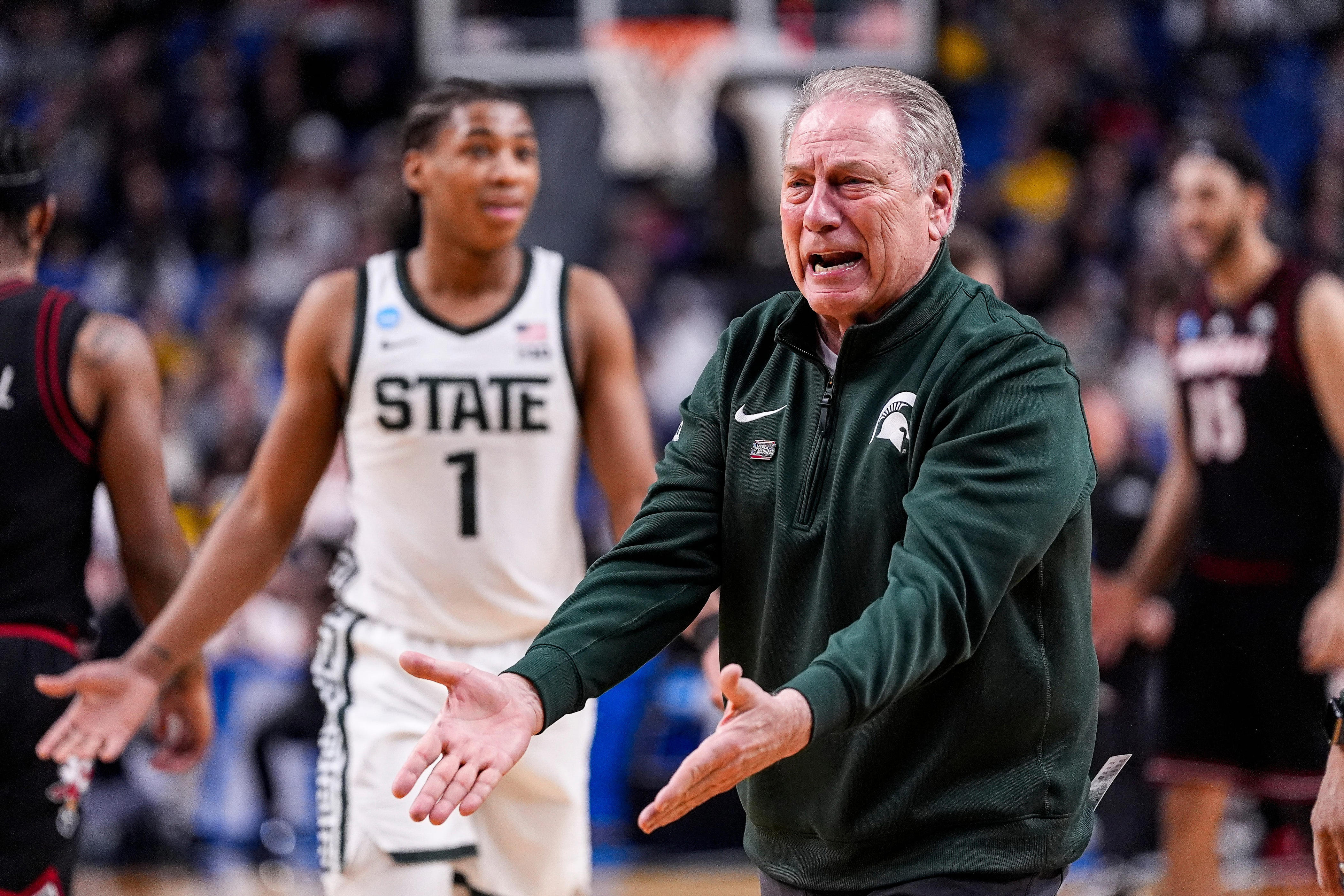 What Tom Izzo had to say about upcoming Sweet 16 matchup vs. UConn, Dan Hurley<br>