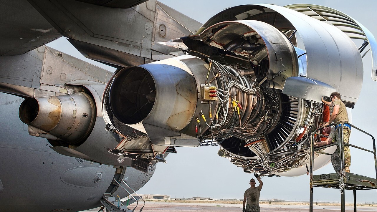 Crazy process of repairing US Air Force’s biggest aircraft ever made