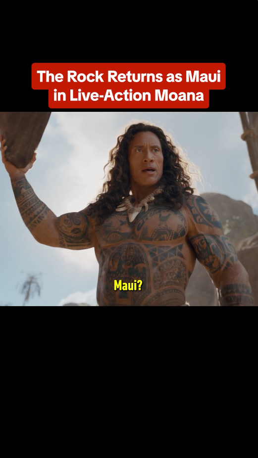 The Rock returns as Maui in live-action Moana