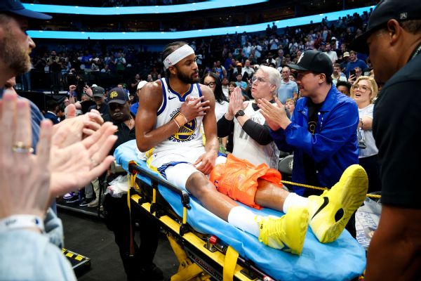 Warriors' Moses Moody suffers noncontact knee injury in OT win