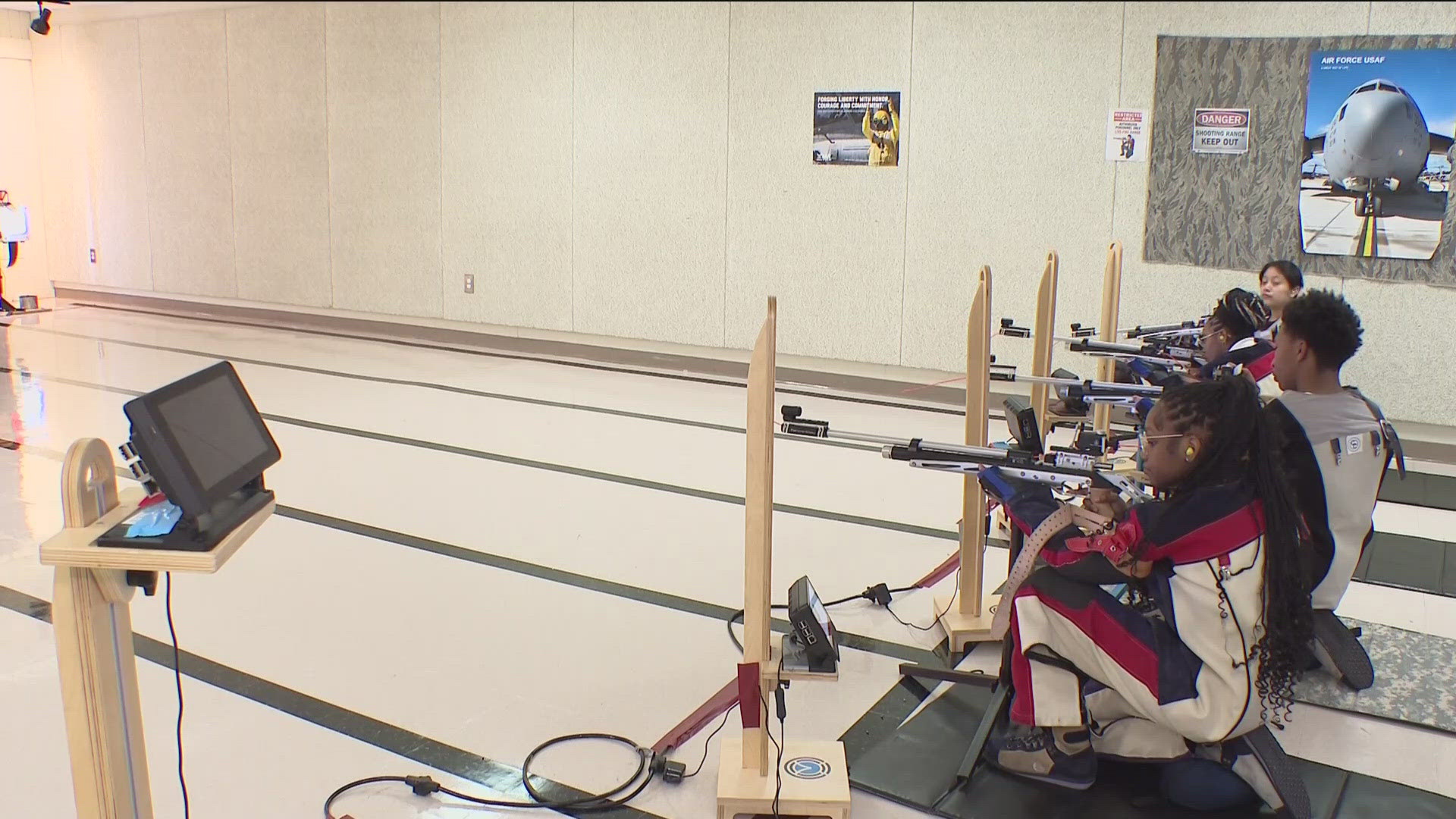 Mays High School rifle team aims high with two females as top shooters