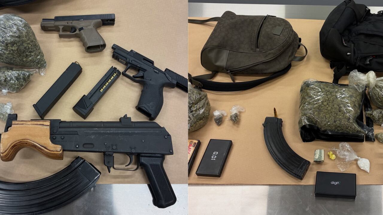 Traffic stop leads to discovery of drugs, three firearms inside vehicle ...
