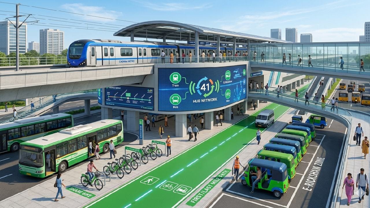Chennai Metro’s last-mile solution: 41 stations to become integrated ...