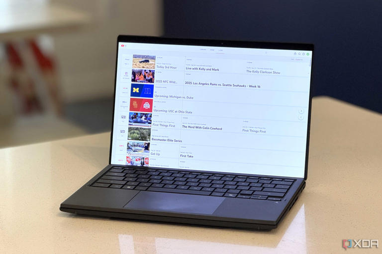 youtube tv open on a laptop