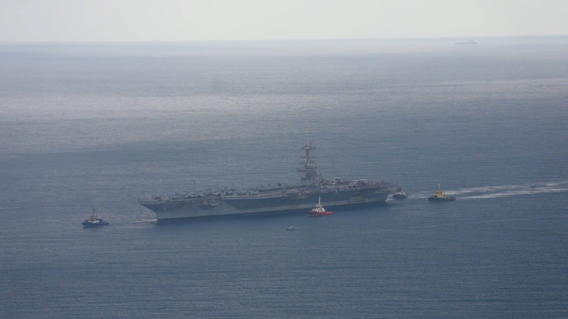USS Gerald R Ford arrives in Crete after fire during Iran mission