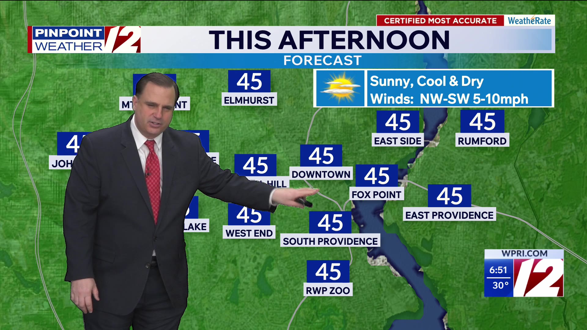WPRI 12 weather forecast for 3/24/26: Icy spots early; otherwise sunny ...