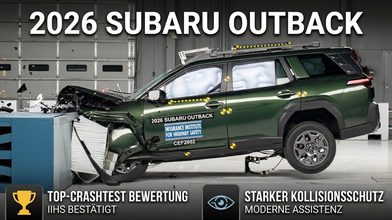 Subaru Outback 2026 IIHS Crashtest: Top-Sicherheitsrating