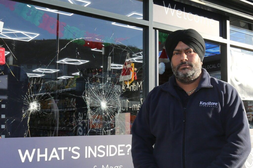 Shopkeeper targeted after threats warning him not to open store