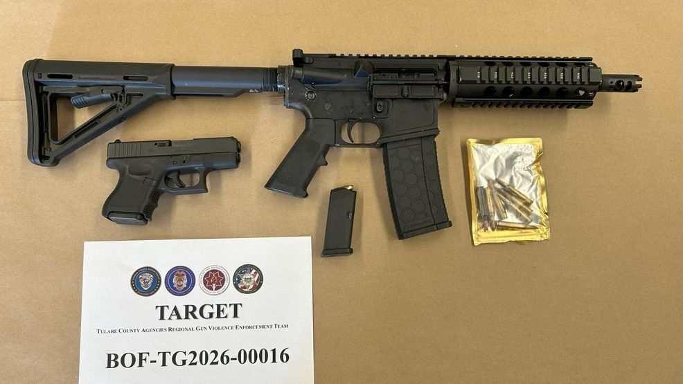 Three arrested after illegal machine gun found in Visalia home