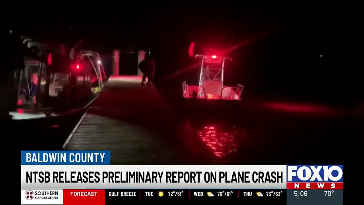 NTSB releases preliminary report on deadly plane crash near Gulf Shores