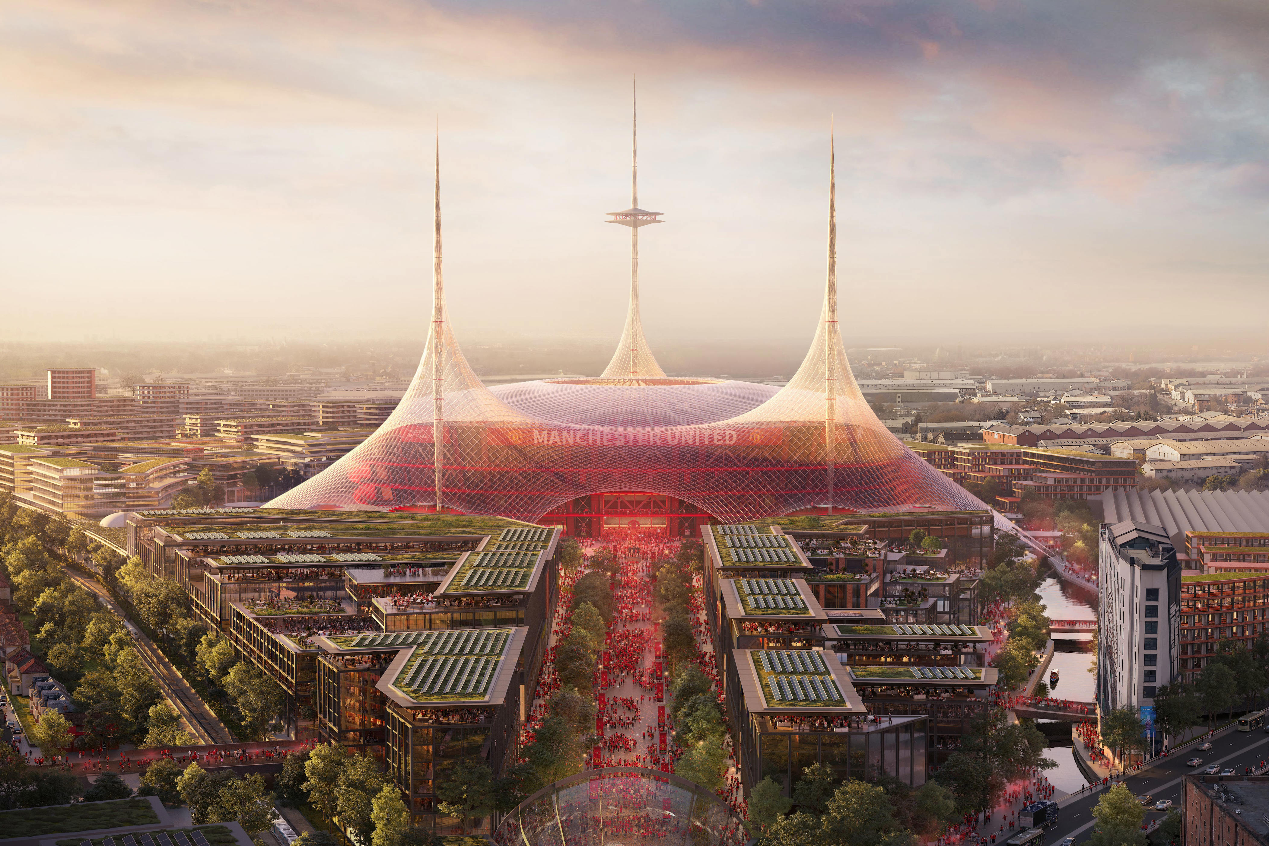 Manchester United unveiled plans for a new stadium last year (Foster + Partners/PA) (PA Media)