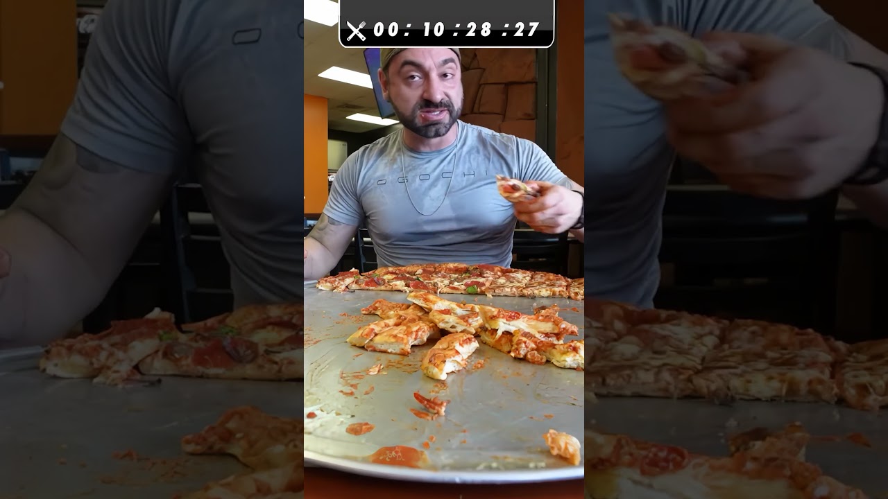 I took on the giant pizza challenge!