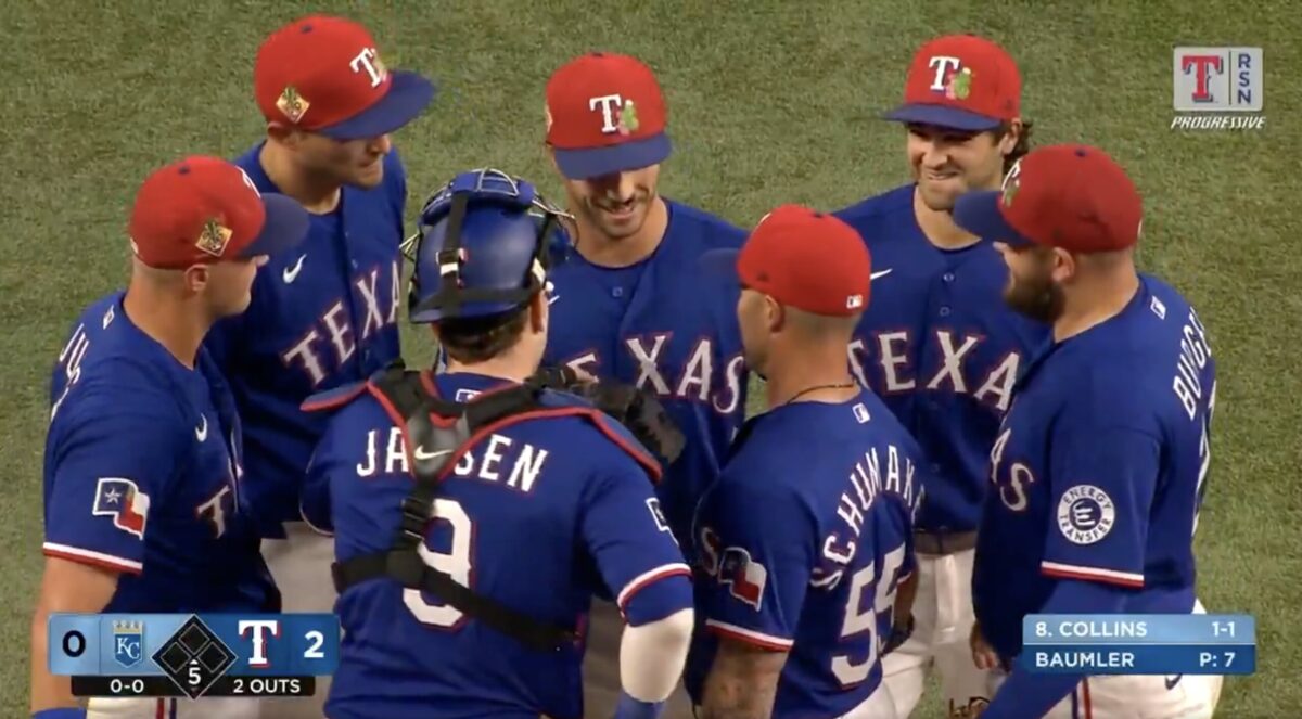 Watch: Texas Rangers manager surprises pitcher mid-game by telling him ...