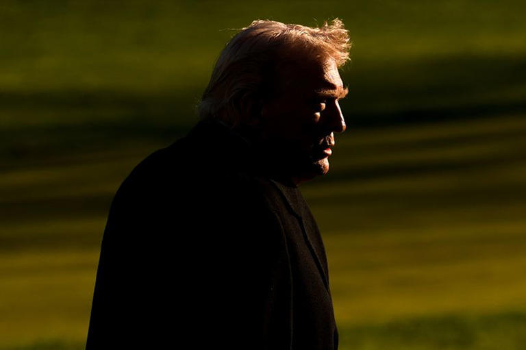 President Donald Trump arrives at the White House