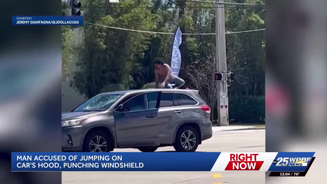 Man accused of jumping on vehicle hood, punching windshield in Boynton ...
