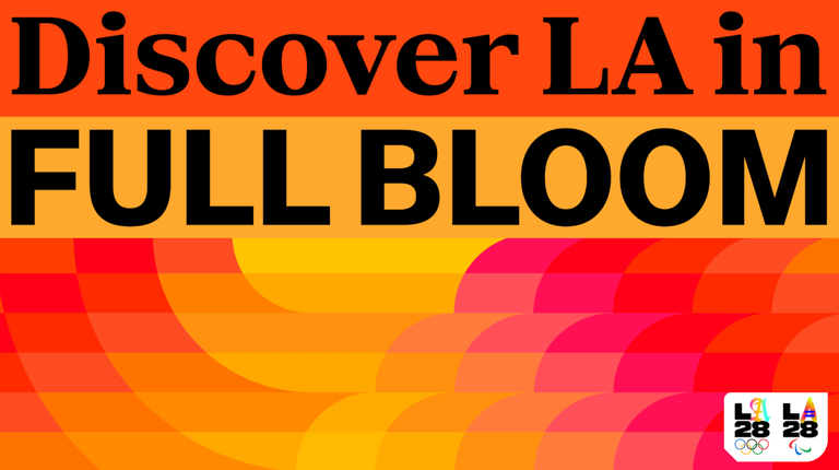2028 LA Olympics visual concept inspired by California superblooms