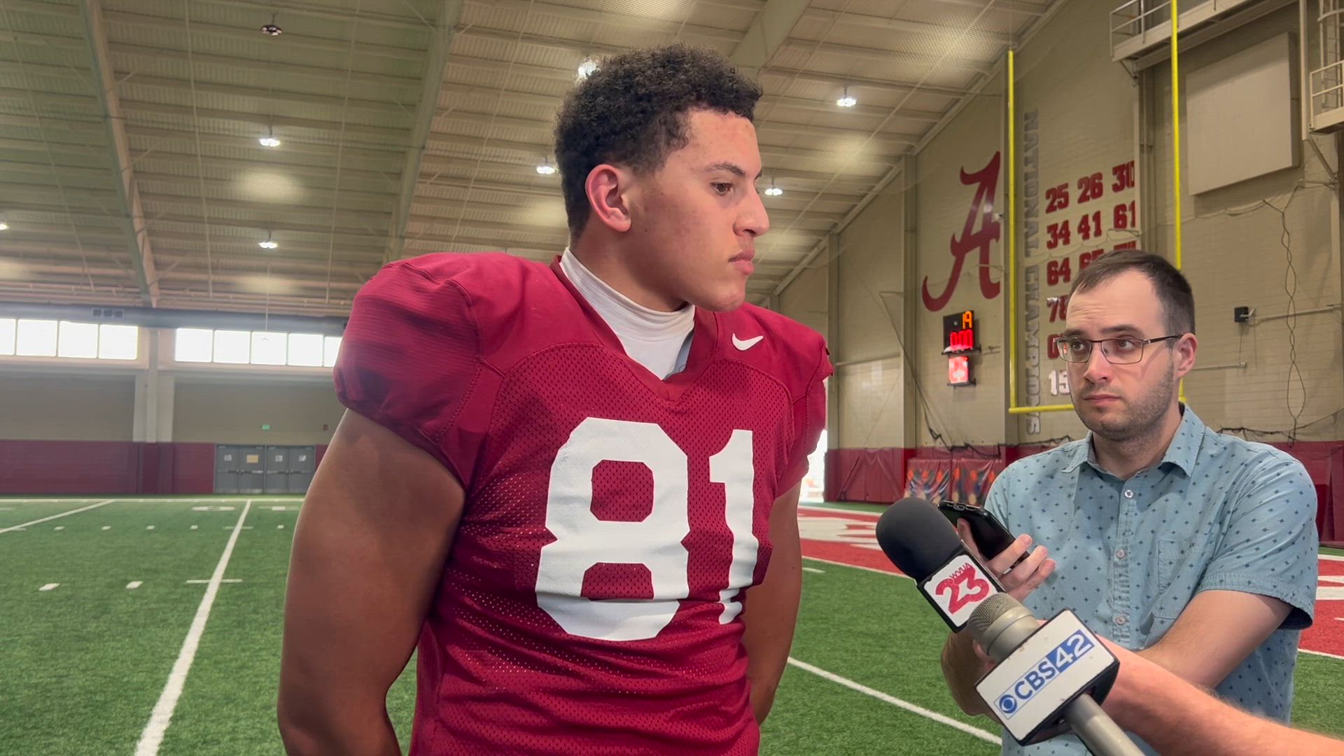Kaleb Edwards talks about going into his second year for Alabama football