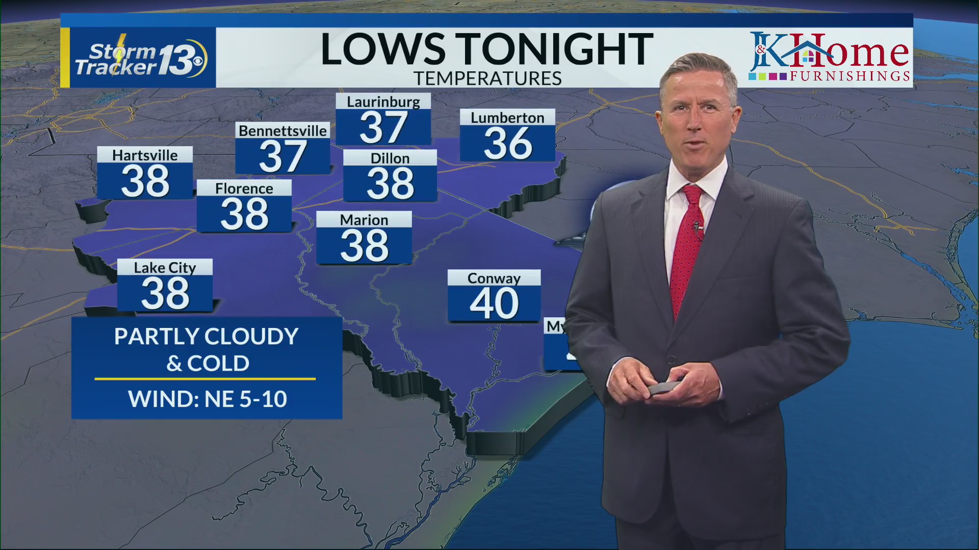 Cold tonight with some spots in the 30s