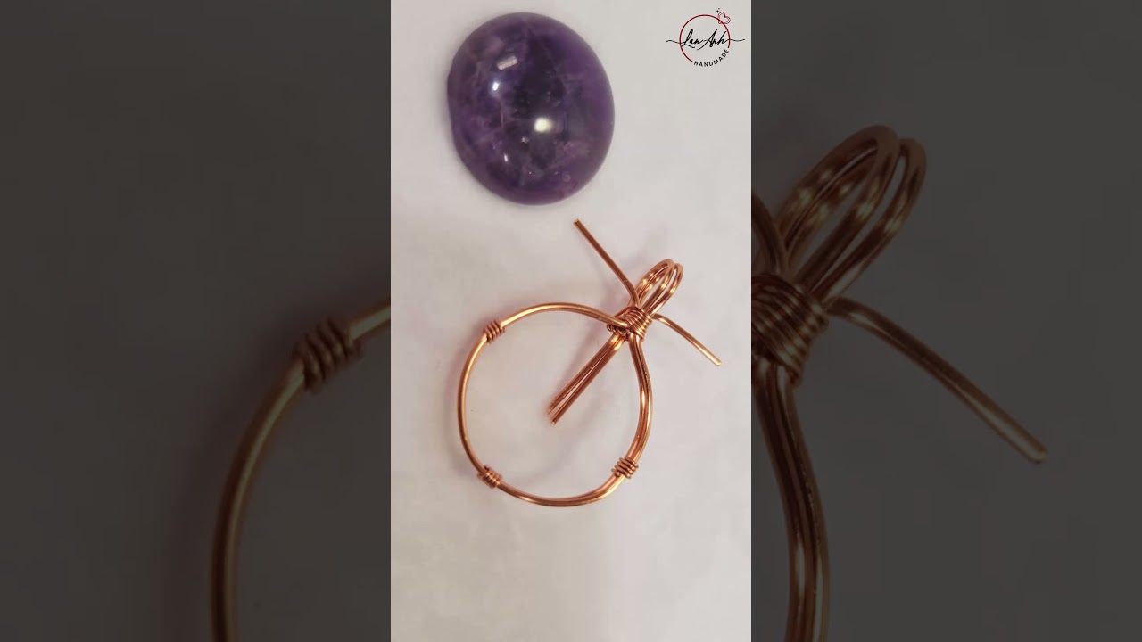 #shortsvideo | Basic wire wrap stone for beginners | Simple pendant ...