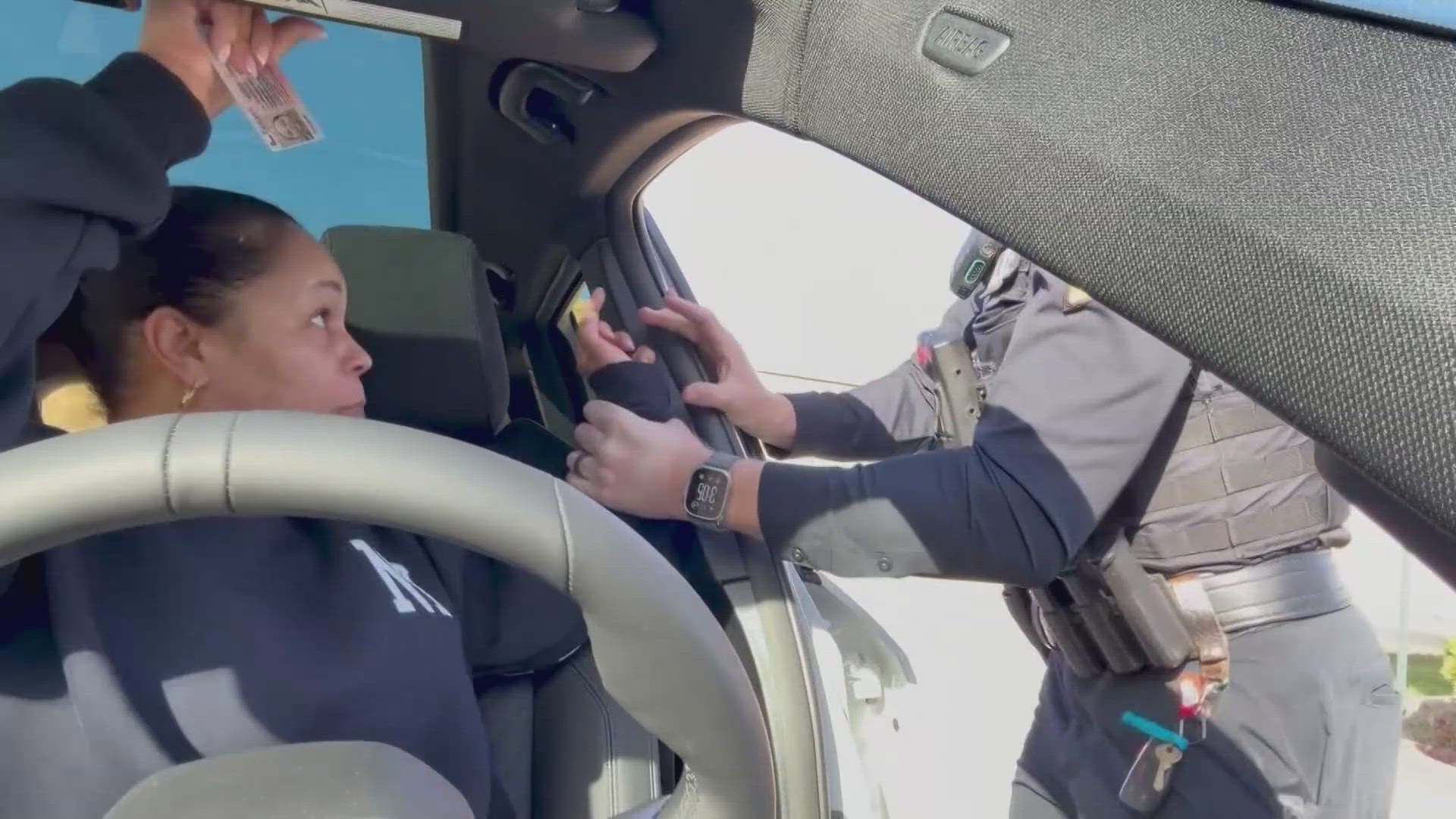 Woman speaks out after video of a traffic stop goes viral