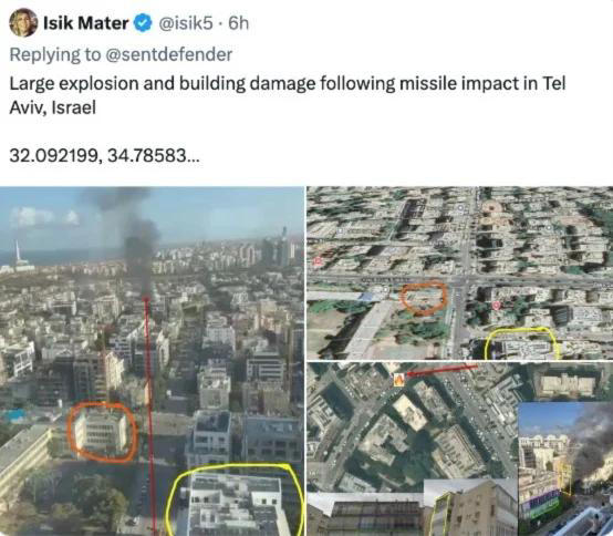 Misil cae en el centro de Tel Aviv y deja destrozos y heridos