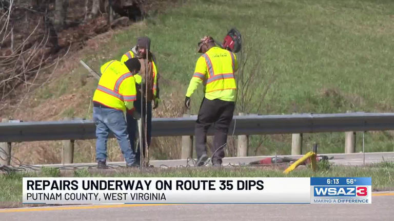 WVDOT begins repairs on US 35 road dips in Putnam County
