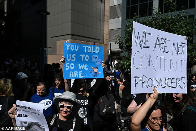 ABC host hijacks the news to demand a pay rise - as staff strike for ...