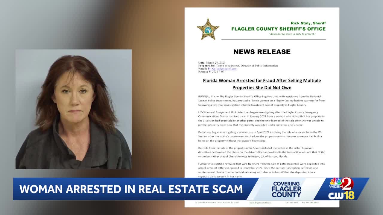 Florida woman arrested for selling properties she didn't own