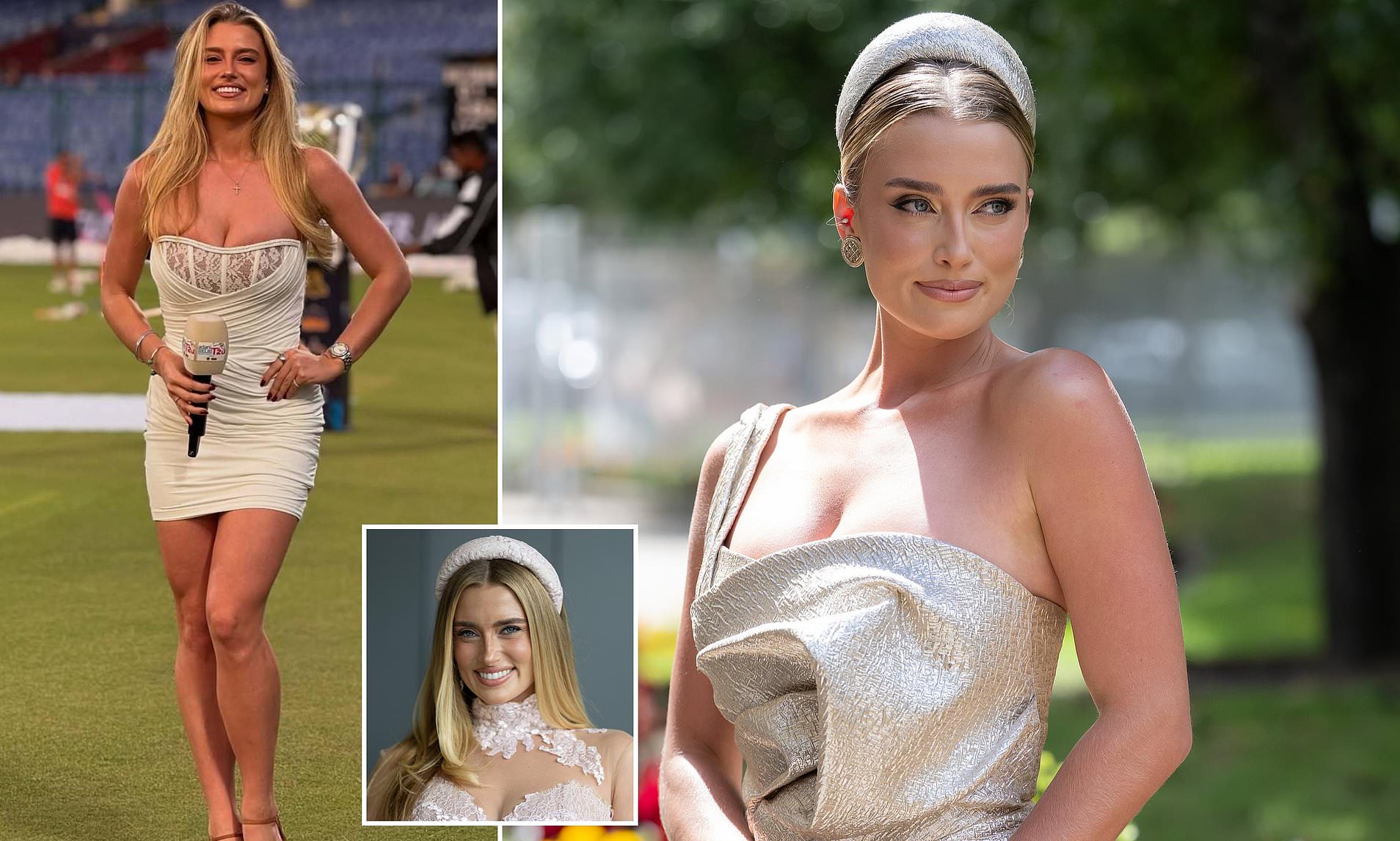 Glamorous TV sport presenter Grace Hayden makes a bold and very ...