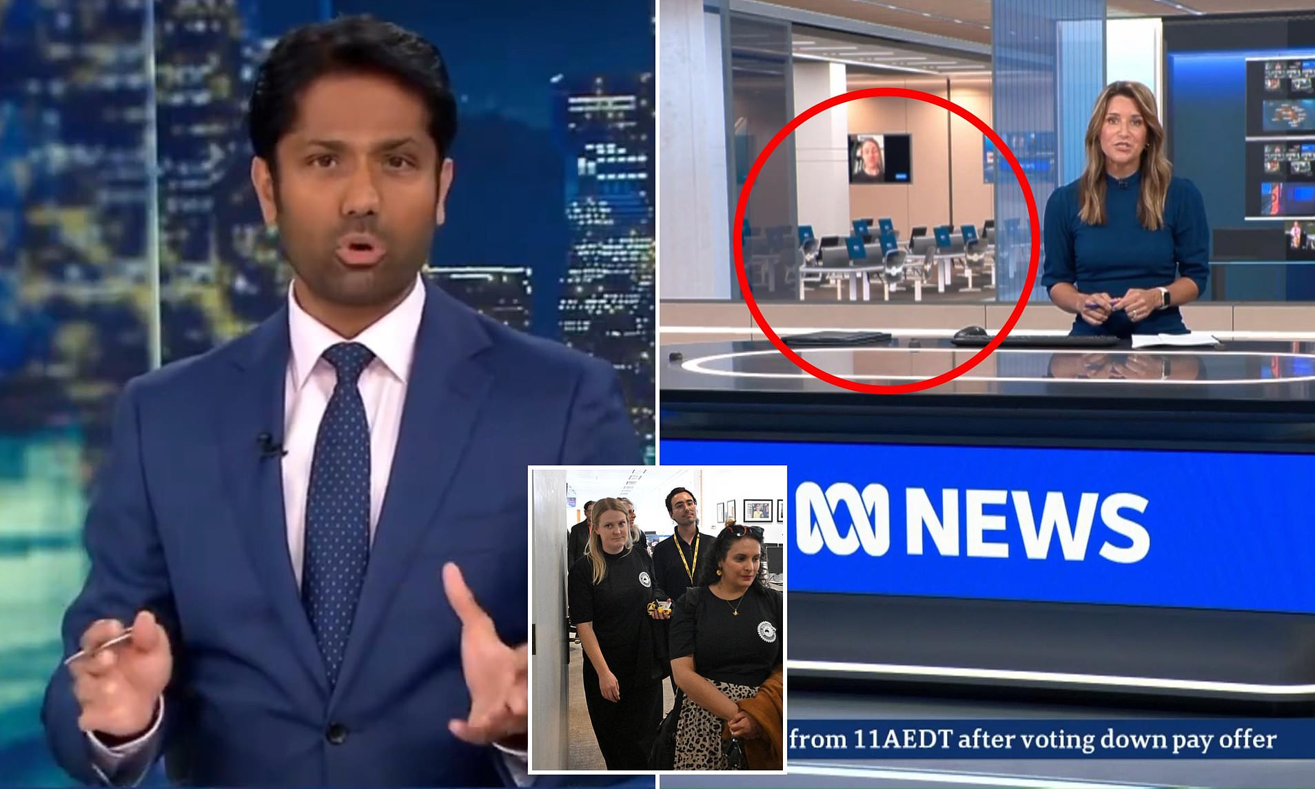 ABC host hijacks the news to demand a pay rise - as staff strike for ...