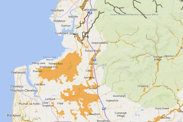 'Act now' flood warnings in place in Lancashire as heavy rain hits