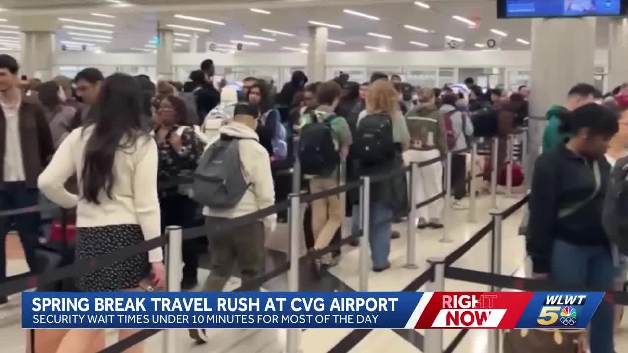 Security wait times limited during spring break travel rush at CVG Airport