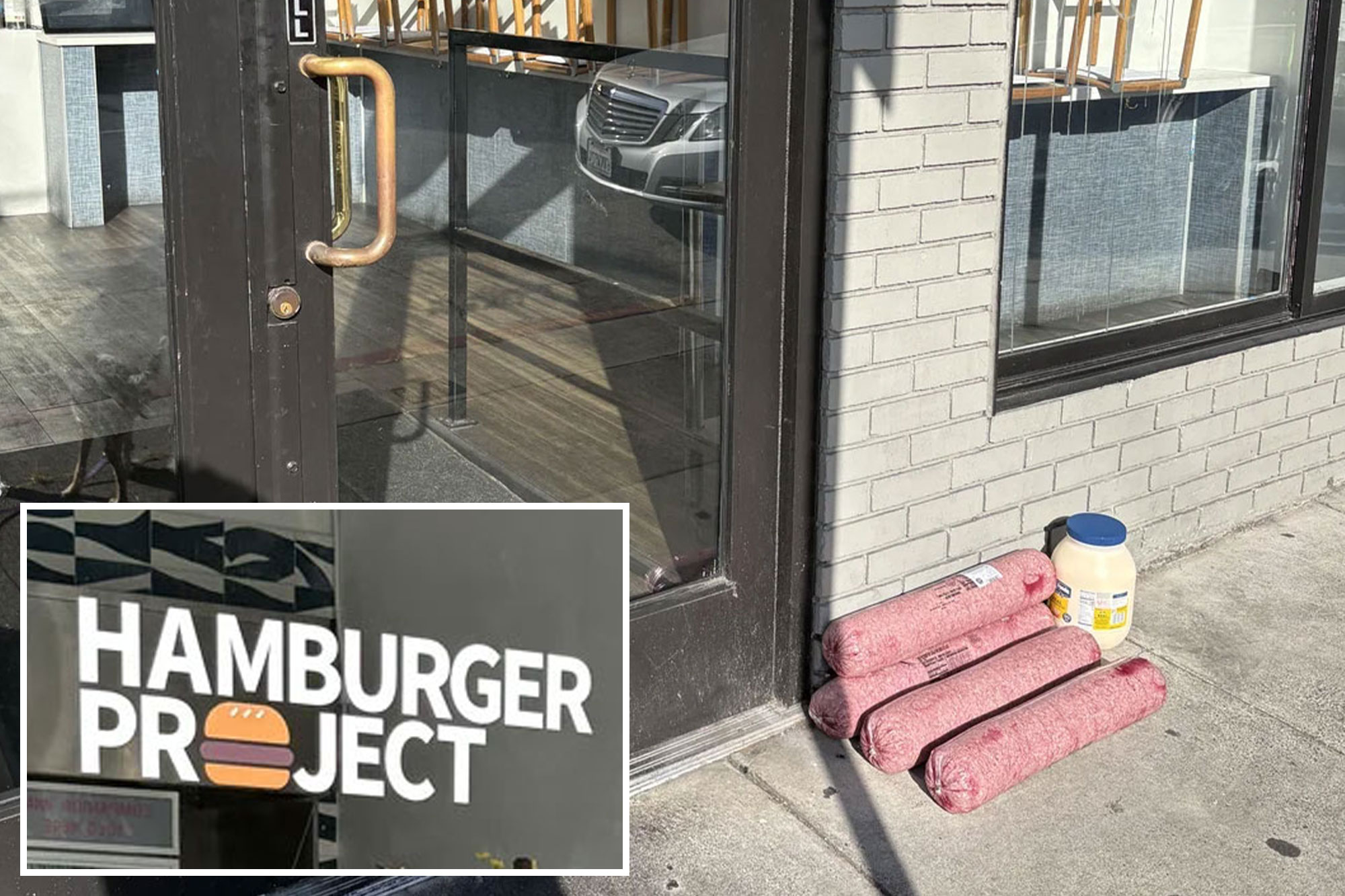 Disgusting picture shows raw meat stacked up outside popular new ...