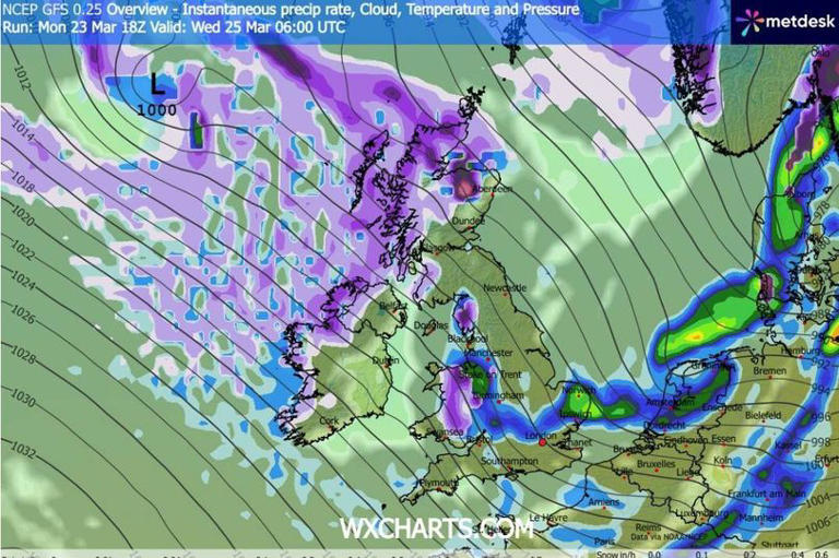 UK snow forecast as weather maps show Midlands cities hit as ...