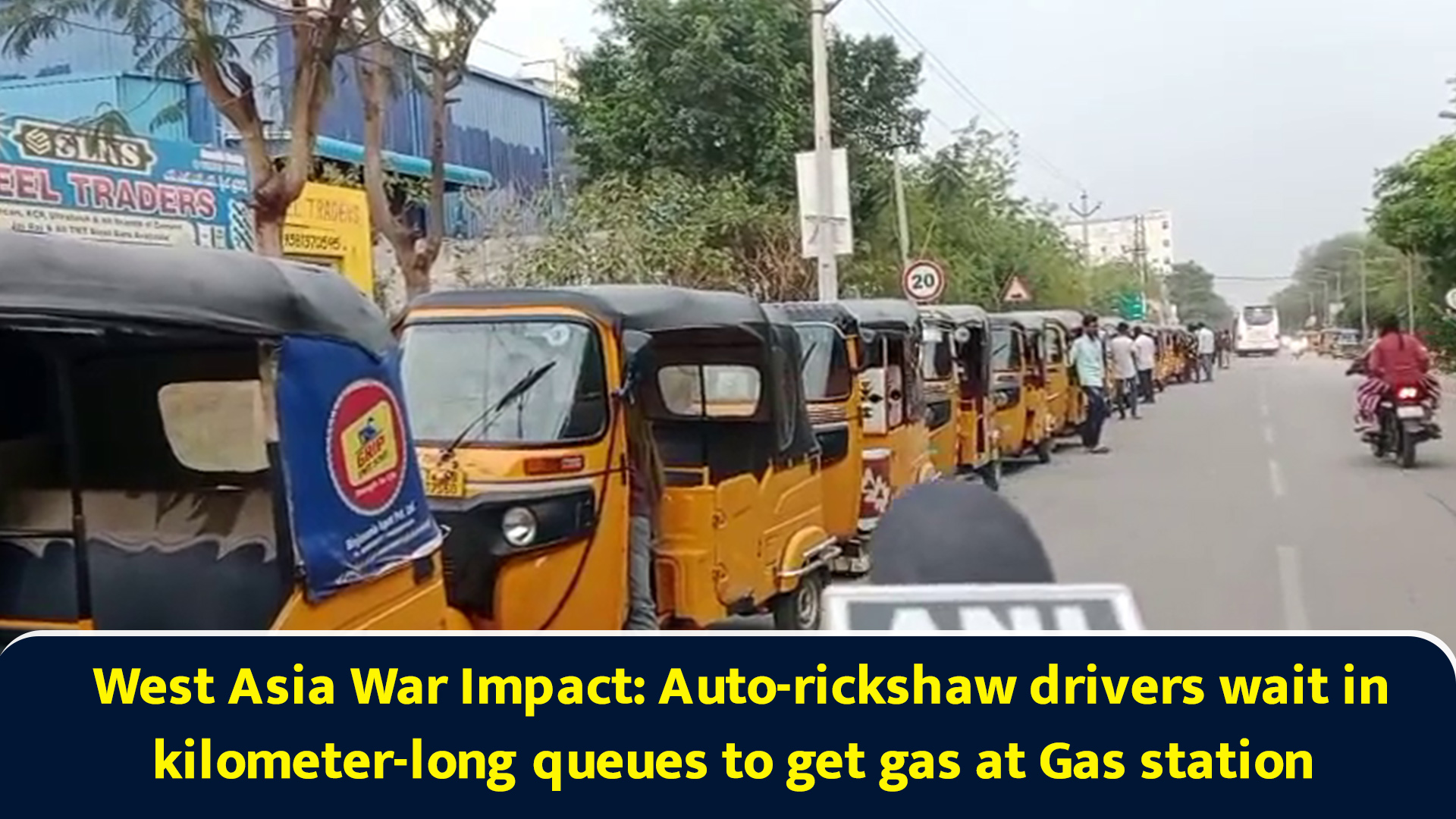 West Asia war impact: Auto-rickshaw drivers wait in kilometer-long ...