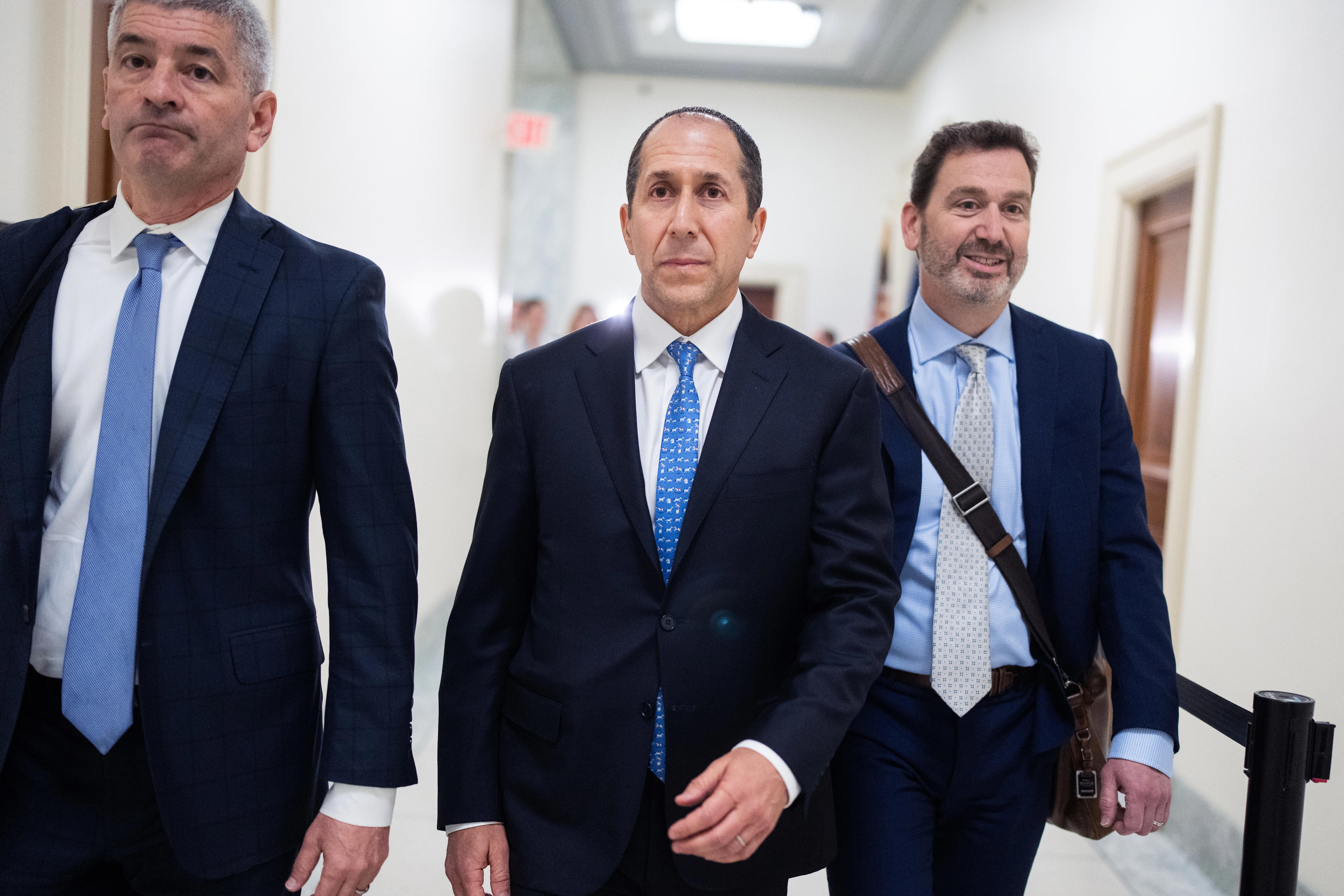 Richard Kahn, center, was deposed by the House Oversight Committee earlier this month. Tom Williams/CQ-Roll Call, Inc via Getty Images