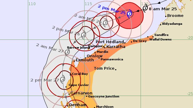 Tropical cyclone Narelle re-forms off WA, expected to reach category four