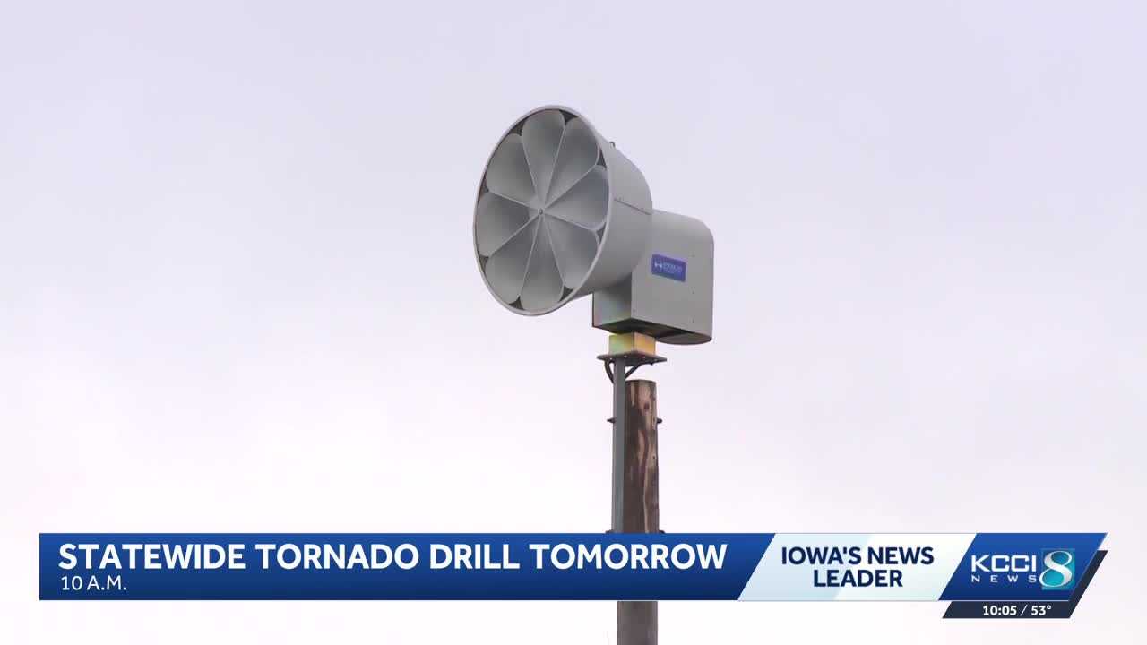Statewide drill Wednesday will sound tornado sirens across Iowa — here ...