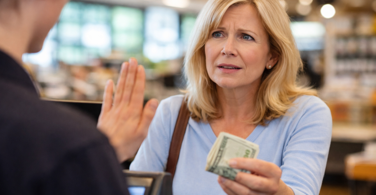 I tried to pay with cash at a store and they actually refused it. Isn't ...