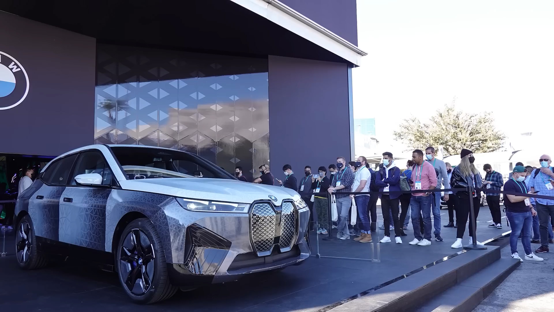 BMW iX Flow color changing live technology showcase