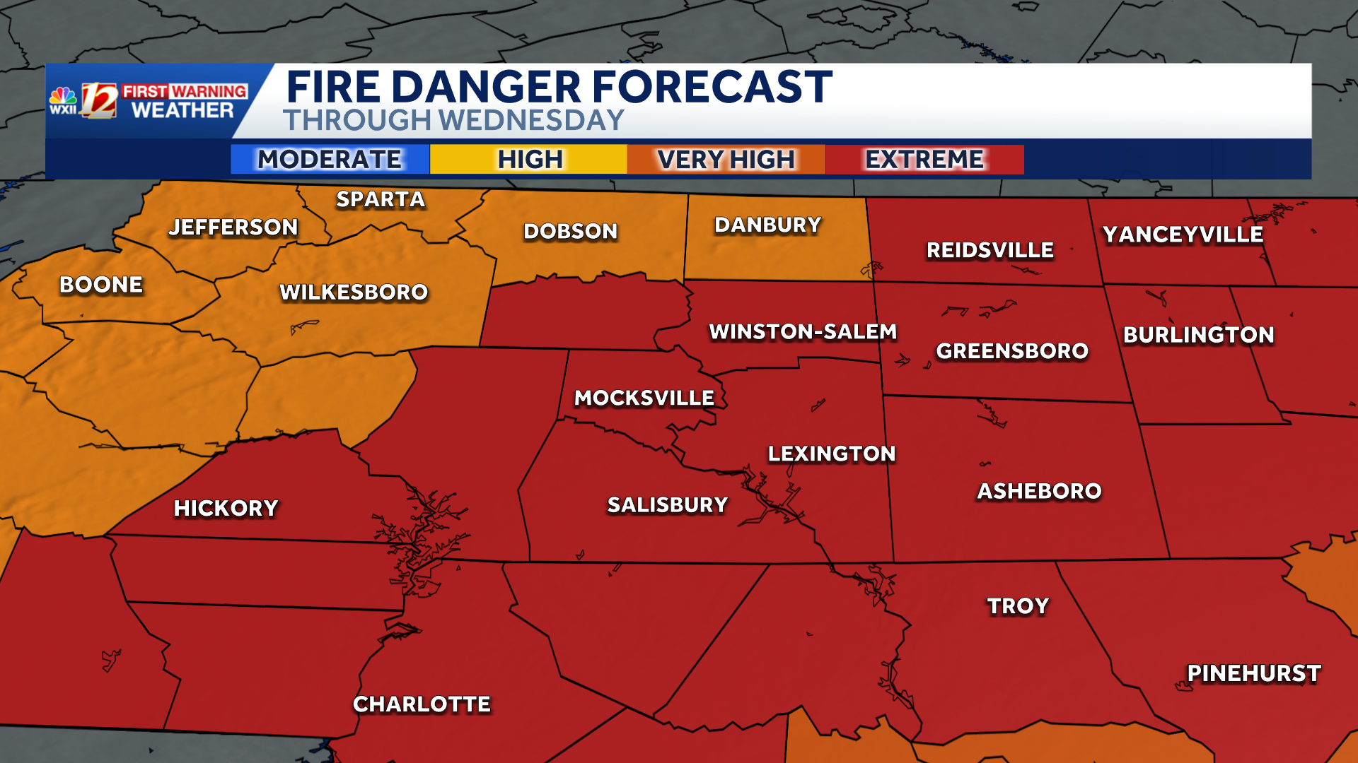 Milder North Carolina weather returns | High fire danger this week