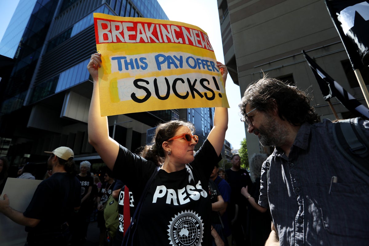 Australia’s biggest news programmes go dark as ABC staff strike work