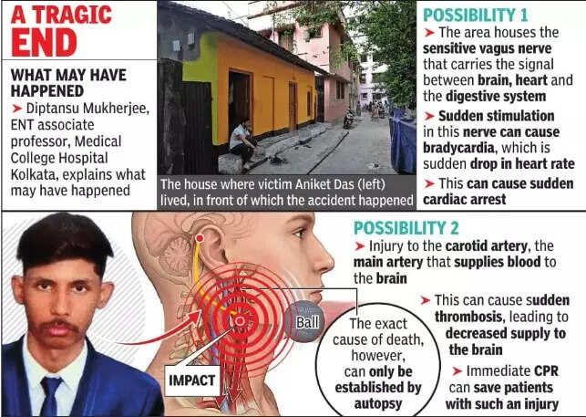 Teen dies in freak accident after ball hits him in the neck, below ear