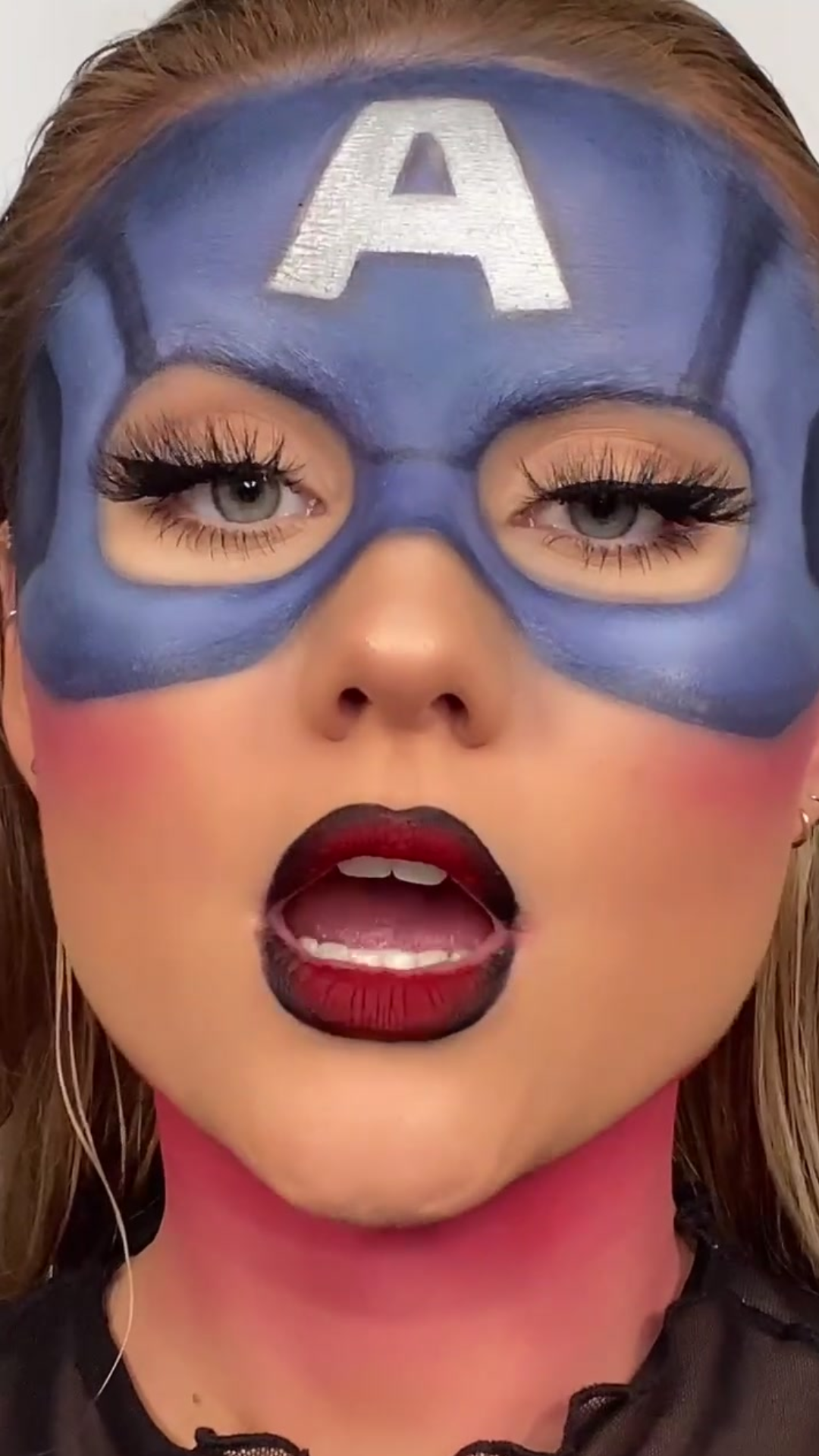 The details behind this Captain America makeup tutorial