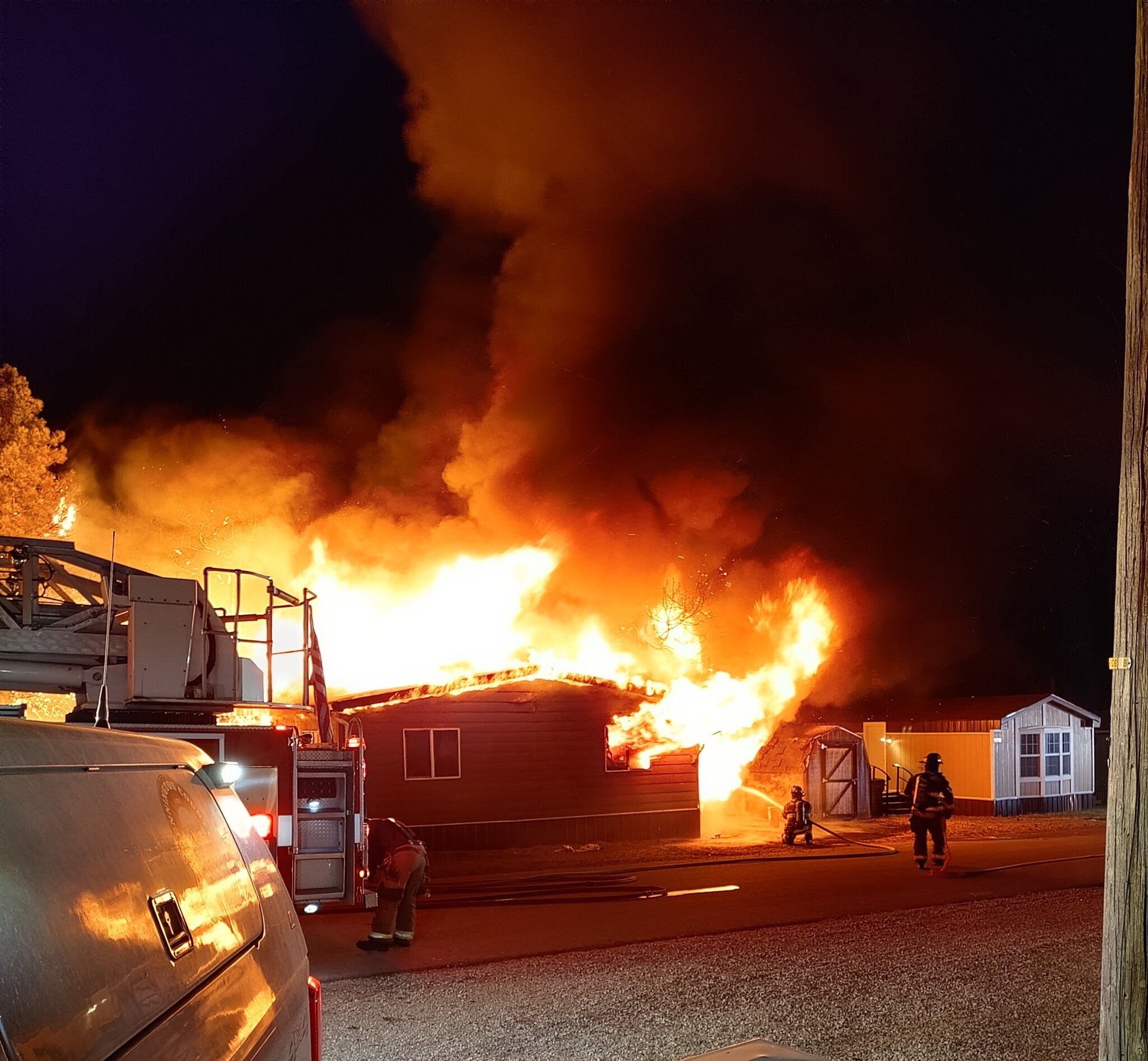 Two-alarm house fire injures four, kills two pets in Summerset