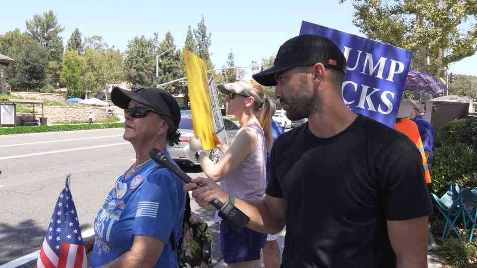 You're not welcome - heated confrontation with protest organizers