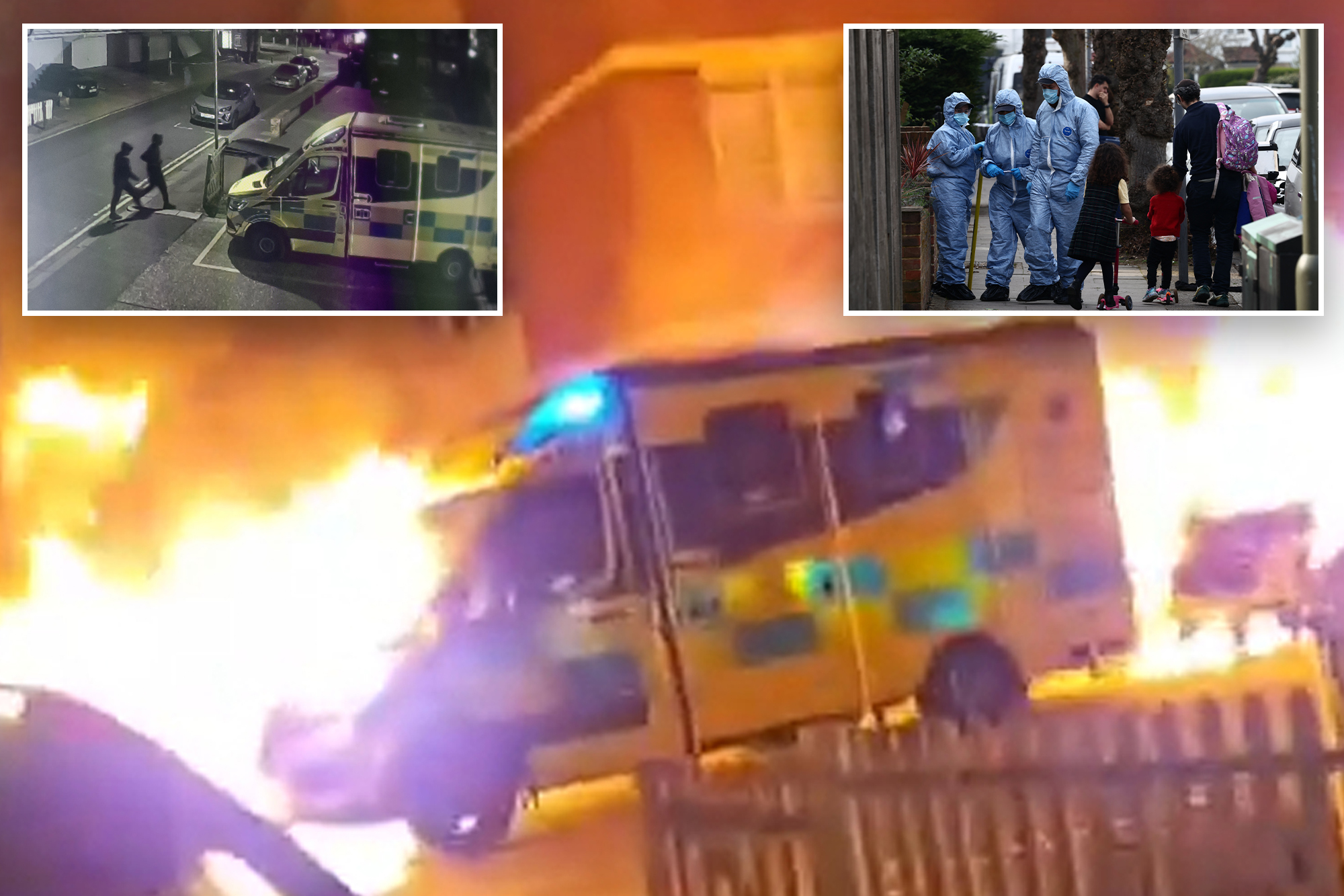 UK police arrest 2 men over arson attack on ambulances belonging to ...