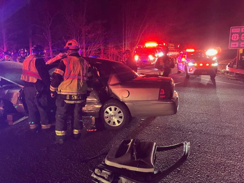 Three seriously hurt following crash on Pitchkettle Rd in Suffolk